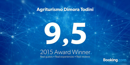 Guest Review Award 2015 per Agriturismo Dimora Todini